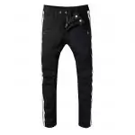 balmain jeans stretch distressed skinny black side white